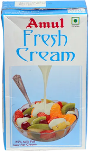 Amul Fresh Cream Packaging PNG image