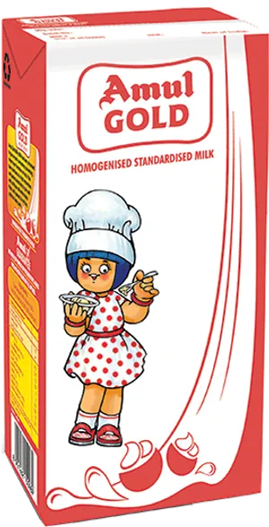 Amul Gold Milk Carton PNG image