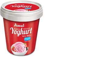 Amul Greek Frozen Yoghurt Very Berry Container PNG image