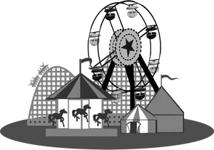 Amusement Park Clipart Scene