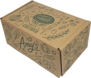 Amys Organic Pioneers Custom Printed Shipping Box PNG image