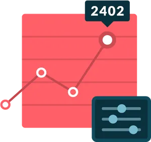 Analytics Performance Graph Icon PNG