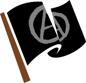 Anarchy Symbol Flag Illustration PNG image