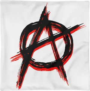 Anarchy Symbol Red Black Paint Splash PNG image