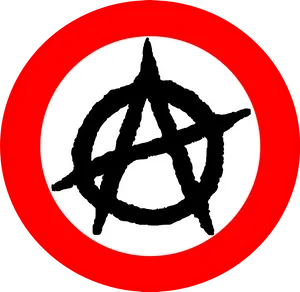 Anarchy Symbol Red Circle PNG image