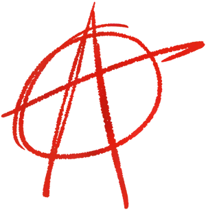 Anarchy Symbol Redon Blue PNG image