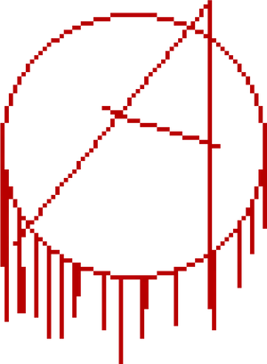 Anarchy Symbol Redon Blue PNG image