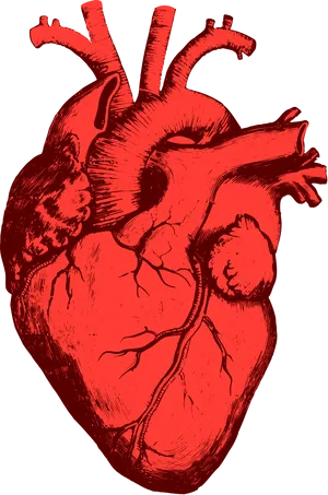 Anatomical Heart Illustration PNG image