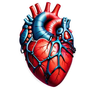 Anatomical Heart With Chains PNG Asc30 PNG