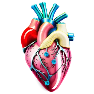 Anatomical Heart With Crystal PNG 06122024