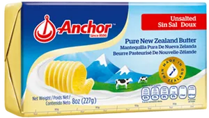 Anchor Unsalted New Zealand Butter Package PNG image