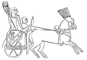 Ancient Egyptian Chariot Illustration PNG image