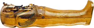 Ancient Egyptian Golden Sarcophagus PNG image
