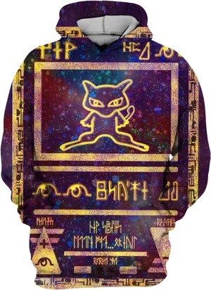 Ancient Egyptian Style Pokemon Hoodie PNG image