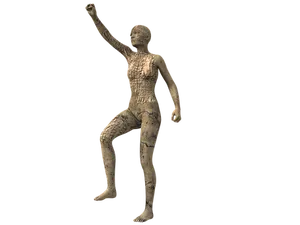 Ancient Figure Raised Fist