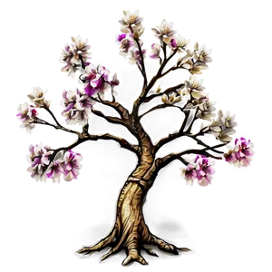 Ancient Flower Tree Mythology PNG 49