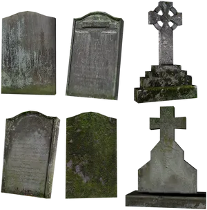 Ancient Gravestones Collection PNG image