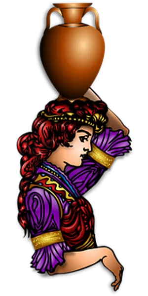 Ancient Greek Woman Carrying Amphora