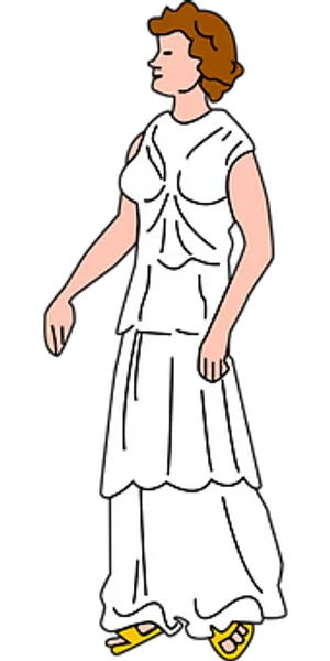 Ancient Greek Woman Cartoon PNG image
