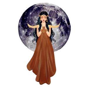 "ancient Moon Goddess PNG Illustration" B