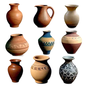 Ancient Pottery Collection Png 37 PNG image