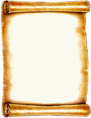 Ancient Scroll Blank Template PNG