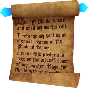 Ancient Scroll Pledge Darkness Power PNG