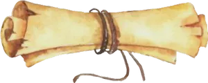 Ancient Scrollwith Leather Straps PNG image