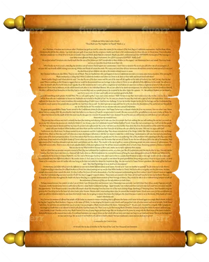 Ancient Scrollwith Text PNG
