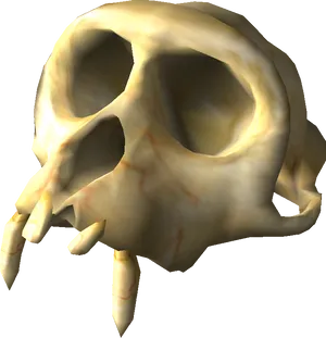 Ancient Skull Fossil3 D Render PNG image