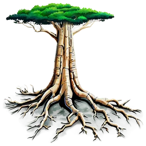 Ancient Tree Roots Art Png 06262024 PNG image