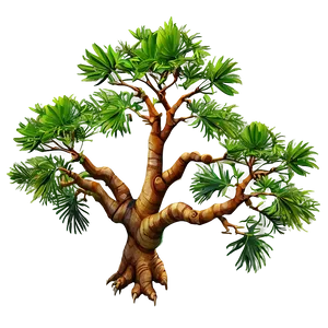 Ancient Tree Top View PNG 17