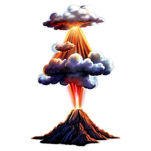 Ancient Volcano Illustration Png 68 PNG image