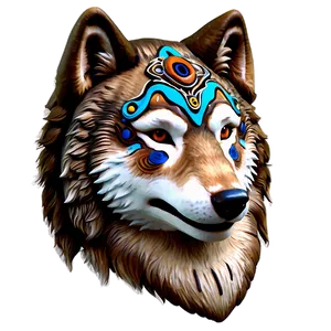 Ancient Wolf Spirit Totem PNG 05032024