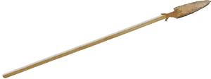 Ancient Wooden Spearwith Stone Tip.png PNG