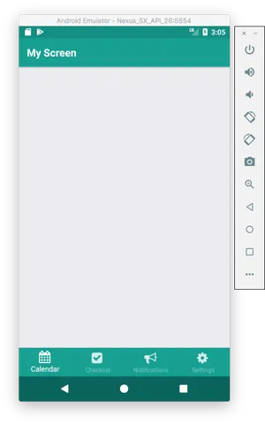Android Emulator Nexus5 X Screen