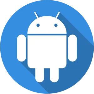 Android Logo Blue Background PNG image