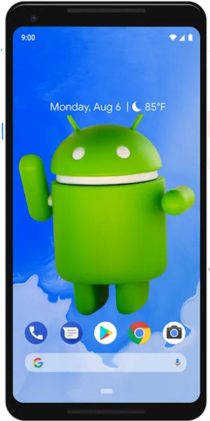 Android Mascoton Screen PNG image