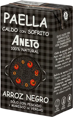 Aneto Natural Paella Broth Packaging PNG