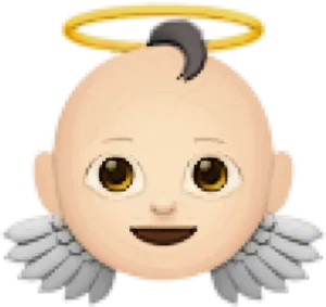 Angel Baby Emoji Graphic PNG image