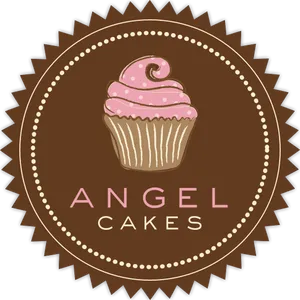 Angel Cakes Cupcake Logo PNG image