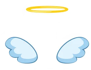 Angel Haloand Wings Graphic PNG