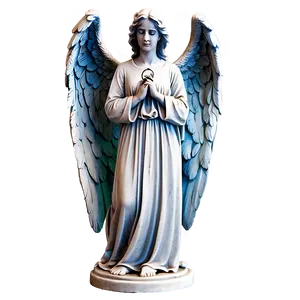 Angel Holding Cross Statue Png 06202024 PNG image