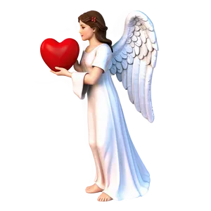 Angel Holding Heart PNG 06202024