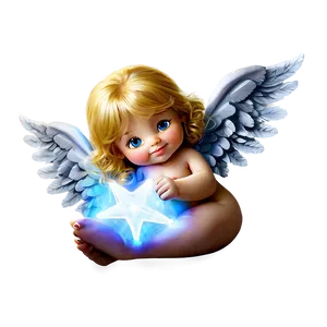 Angel Holding Star PNG 59