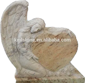 Angel Statue Holding Heart PNG image