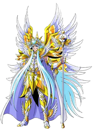 Angel Warrior Anime Artwork PNG image