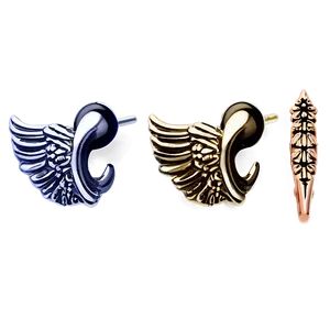 Angel Wing Nose Stud PNG 40