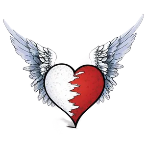 Angel Wings And Broken Heart Quote Png 06282024 PNG image