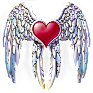 Angel Wings And Heart PNG 43